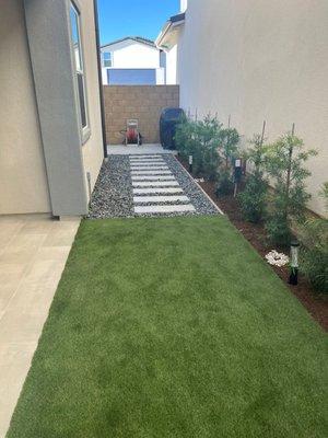 Turf and pathway