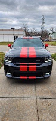 Race stripes with 2 sides mirrors