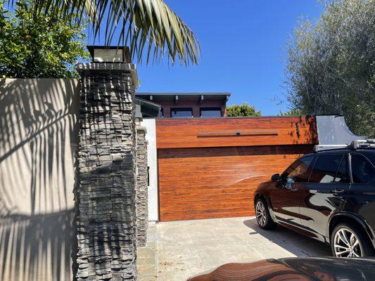 Garage door mahogany