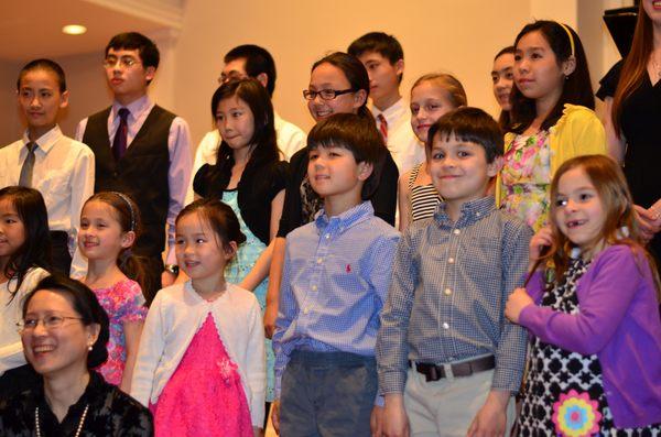 Group photo with my students at a year-end recital