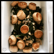 Sauteed Spinach with Seared King Oyster Mushroom