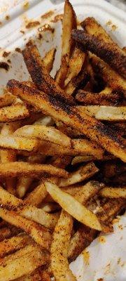 Burnt ass Cajun fries 2/5*