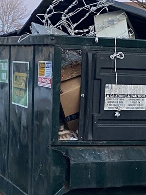 Overflowing dumpsters