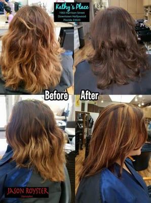 Color, highlights, cut and style