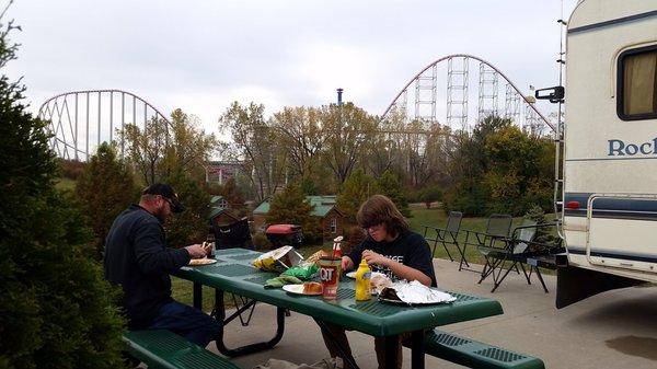 Great view and coaster screams:)