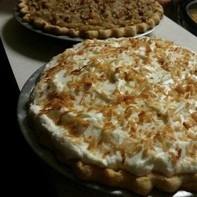 Coconut Cream & Pecan Pies