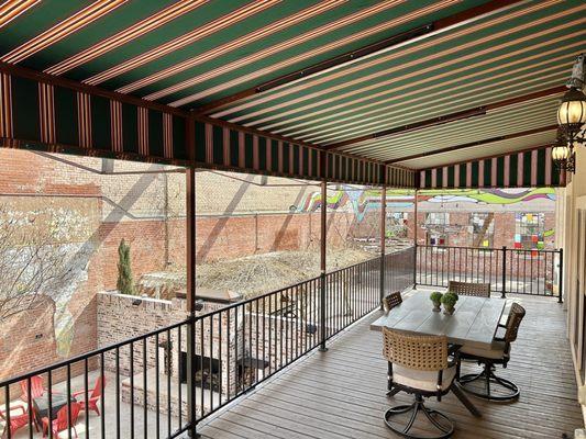 Balcony at Chandeliers BNB