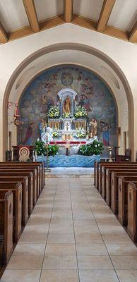 This is a more detailed view of the altar.