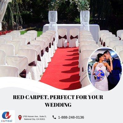 Contac us if you wanna know more about our red carpet  --Perfect for weddings or  events  outside