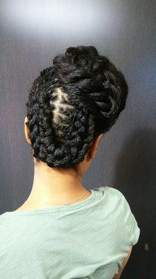 Two strand twist updo