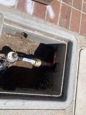 Water main leak repair