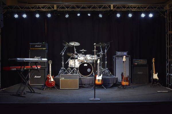 ATX Backline stage set up in "The Austin Room" production, film, and rehearsal space!