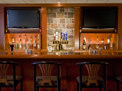 Inside bar at Squires Restaurant