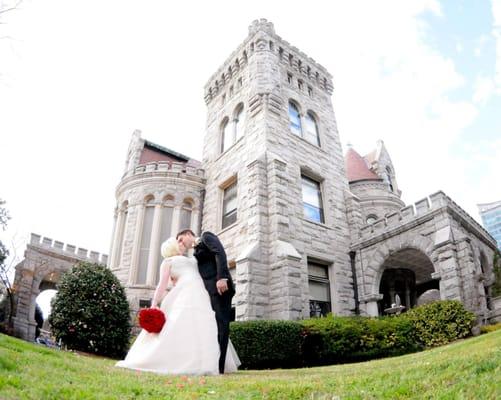 2nd favorite shot of our day in front of our castle on Peachtree!