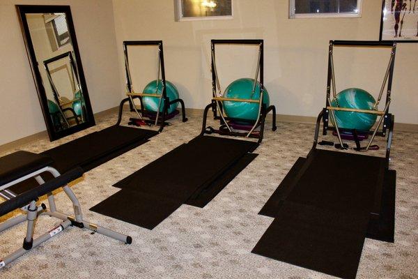 Towers used during personal Pilates Reformer training!