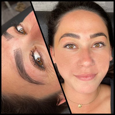 Natural microblading to make your brows look full and fluffy