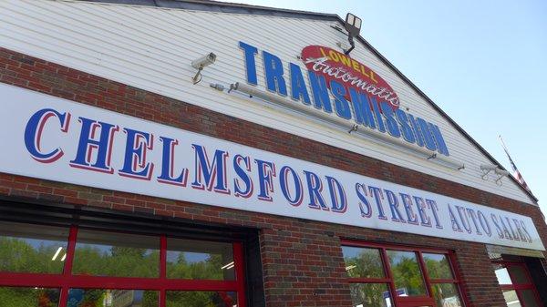 Chelmsford Street Auto Sales is located at the home of Lowell Automatic Transmission