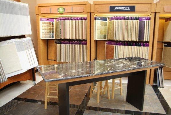 We also offer outstanding values on carpet, tile, vinyl and hardwood flooring.