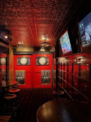 Dartboard area