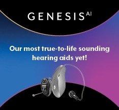 Starkey's newest Hearing device, the Starkey Genesis, with top of the line technology built in.