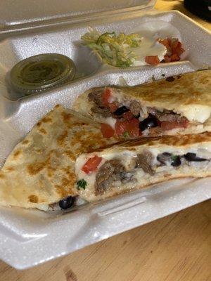 Carne Asada Quesadilla Supreme ($13)