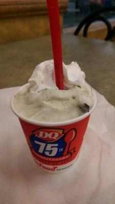 DQ Mini Grasshopper Blizzard.