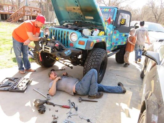 Family time work on the Au-Some Crawler