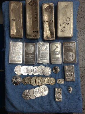 Silver bullion vary day to day