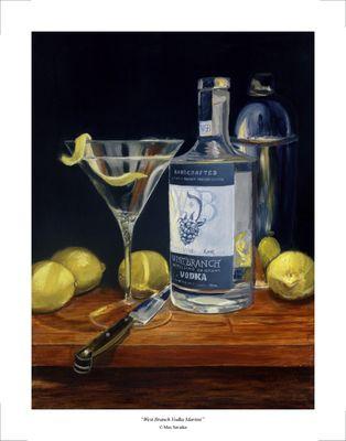 A local distillery West Branch makes great vodka. This is a print of that painting