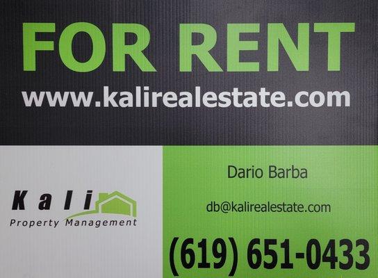 Kali Property Management Signs