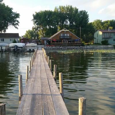 The Muskie Lounge from the lake view.