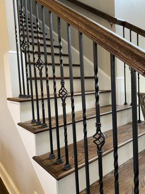 Unlimited Floors also works with Hand rail, iron balusters, stair treads