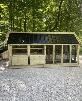 This is our largest 5' x 14' chicken coop/run all in one.