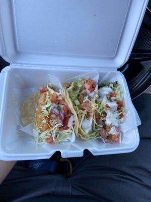 Shrimp tacos are to die for