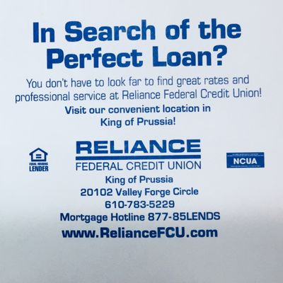 Reliance is an equal housing lender.