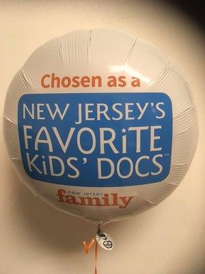 Congratulations, Dr Lee has been  voted one of New Jersey's FAVORITE KIDS DENTISTS