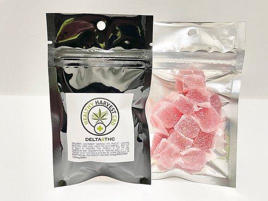 We carry delta 8 gummies ranging from 25mg ,50mg and 100mg

Check with one of our staff members to see what best for you !