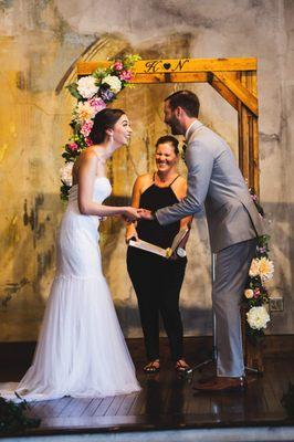 Wedding officiant at the Neidhammer Venue