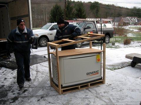 Installing a Generac Generator at Customers Residence.