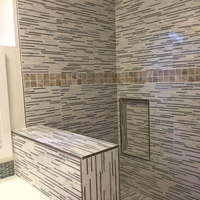 Close up of bathroom tile remodeling!