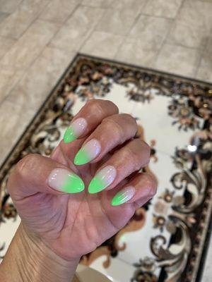 Neon ombré dip