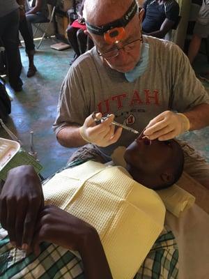 Doing volunteer work in Haiti