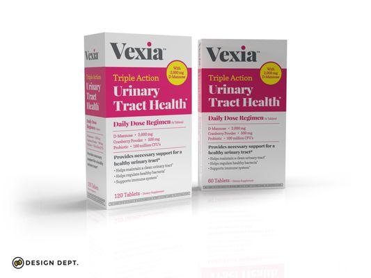 Vexia package design.