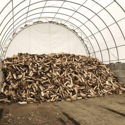 Kiln dried firewood kept nice and dry inside