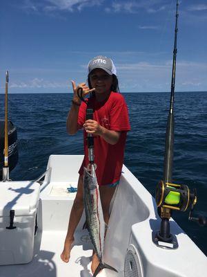 Catching some Spanish Mackerel.