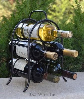 Black 5 bottle wine rack.  Carry the wine holder / carrier.