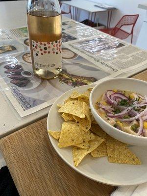 Petrichor Rosé + Ceviche