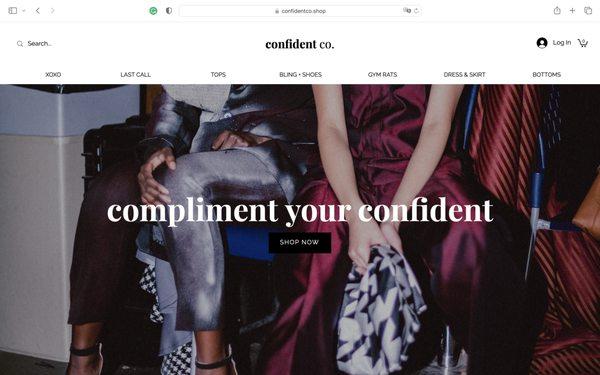 Web Design for Confident Co. Clothing