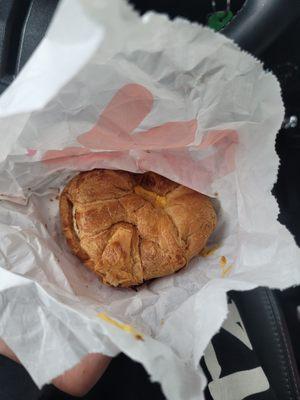 Sausage Egg and cheese on what they call a croissant