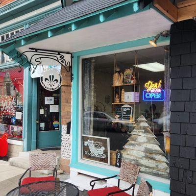 Exterior, Fleur-de-lis cheese shop.